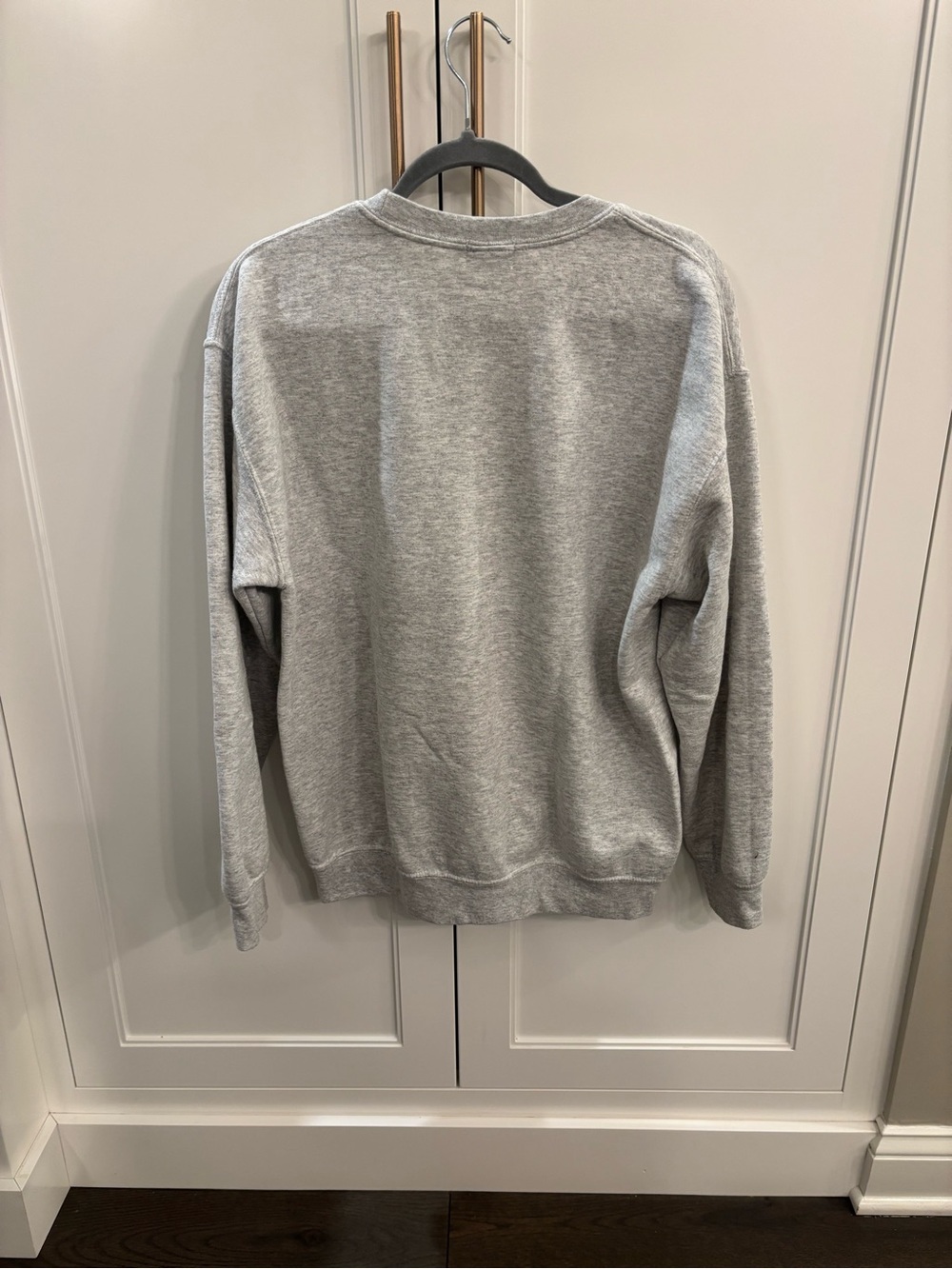 Hazel Boutique Light Gray Crewneck Sweatshirt with Rhinestone Butterfly - medium - Picture 2 of 4